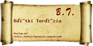 Bátki Terézia névjegykártya